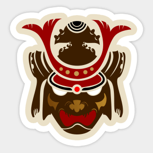 Japannese samurai mask Sticker